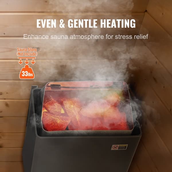 6KW Elektrisk Bastuvärmare, Spis med Digital Kontroller, för 5-9 m³ Hem Spa