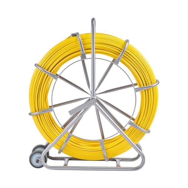 Fisketape aftrækker, glasfiber 656 ft 5/16 in, skabelon til kabelføring, holdbart, fleksibelt design, nem at bruge