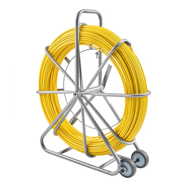 Fisketape aftrækker, glasfiber 656 ft 5/16 in, skabelon til kabelføring, holdbart, fleksibelt design, nem at bruge