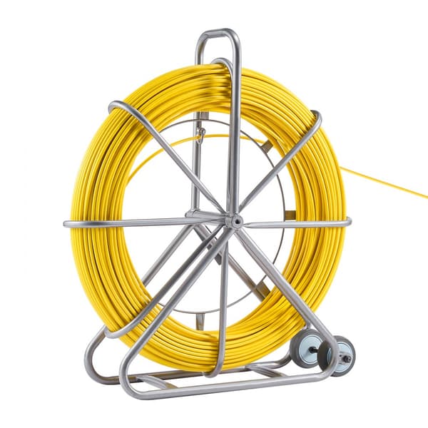 Fisketape aftrækker, glasfiber 656 ft 5/16 in, skabelon til kabelføring, holdbart, fleksibelt design, nem at bruge