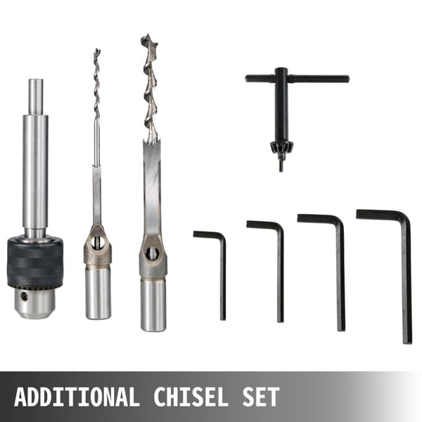 Insticksmaskin, Hollow Mejsel Mortiser 370W, Mejsel Bit Sets, Träbearbetning Funktioner