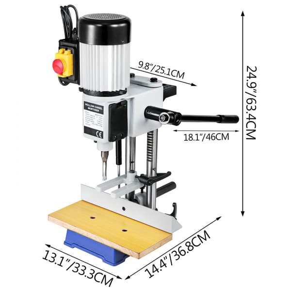 Insticksmaskin, Hollow Mejsel Mortiser 370W, Mejsel Bit Sets, Träbearbetning Funktioner