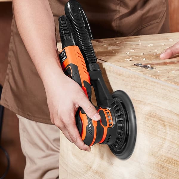 Slumpmässig orbital slipmaskin 6'', Palm sander 10 ST Sandpapper, 6 variabel hastighet