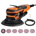 Miniatyrbild 9 av 11: Slumpmässig orbital slipmaskin 6'', Palm sander 10 ST Sandpapper, 6 variabel hastighet