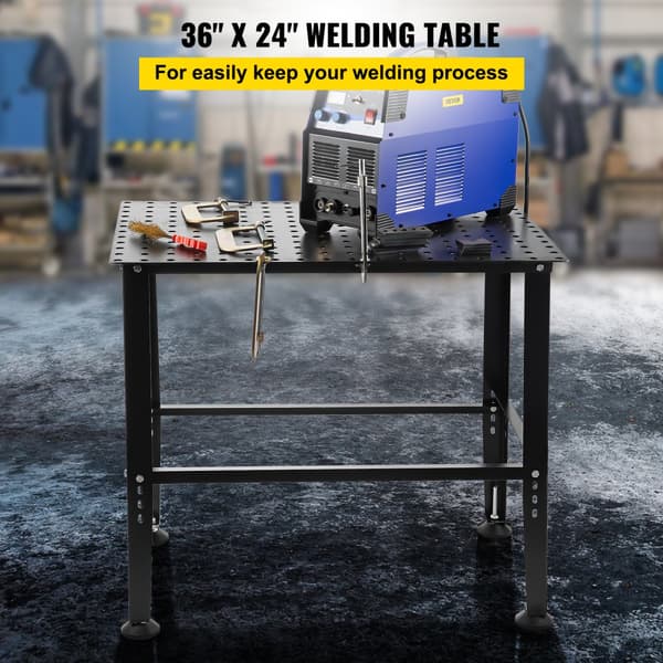 Svejsebord 36 x 24, 800LBS arbejdsbord, robust design, beslagshuller for øget fleksibilitet