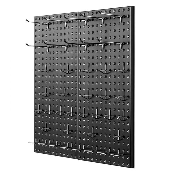 Metallinen Reikälevy Paneelit 2 kpl, 24 x 12, Seinäorganisaattori Autotallityökaluille