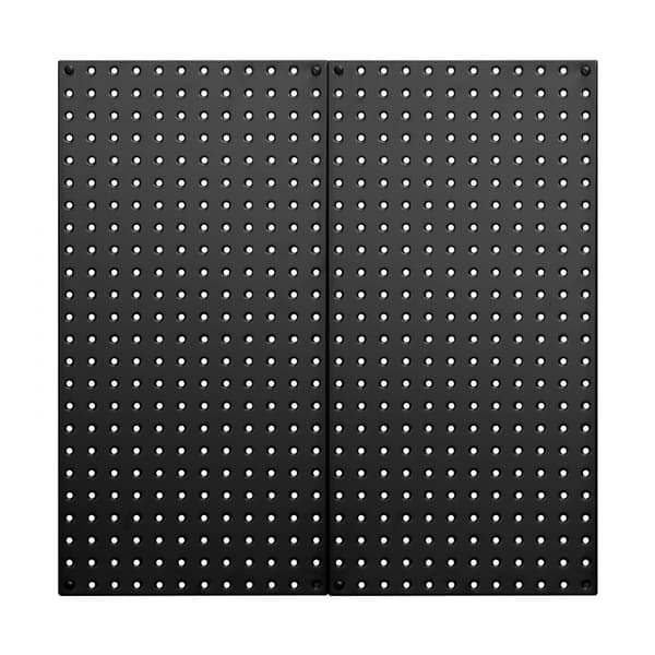 Metallinen Reikälevy Paneelit 2 kpl, 24 x 12, Seinäorganisaattori Autotallityökaluille