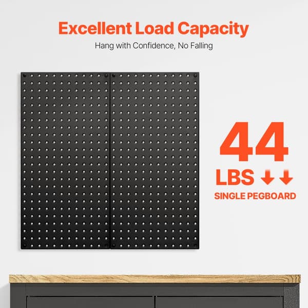 Metallinen reikälevyt, Seinäjärjestin 2-paneelia 24x12, Autotallityökalujen säilytysratkaisu