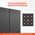 Miniatyrbillede 5 af 11: Metal Pegboard Paneler, 2 paneler 32 x 16, Vægorganizer til garageværktøj, holdbart design, nem installation