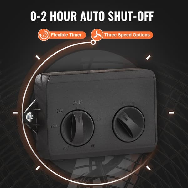 Trommeventilator 24 tommer, Højhastigheds Industriel, 3-hastigheds timer, ideel til lager og store rum, effektiv luftcirkulation