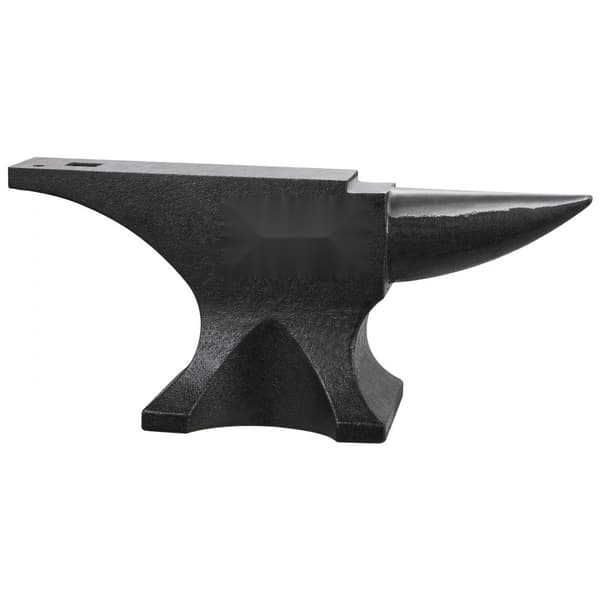 Enkel Horn Ambolt 110 lbs, Støbt Stål, Rund Horn Ambolt til Smede, høj kvalitet, robust konstruktion, ideel til metalbearbejdning