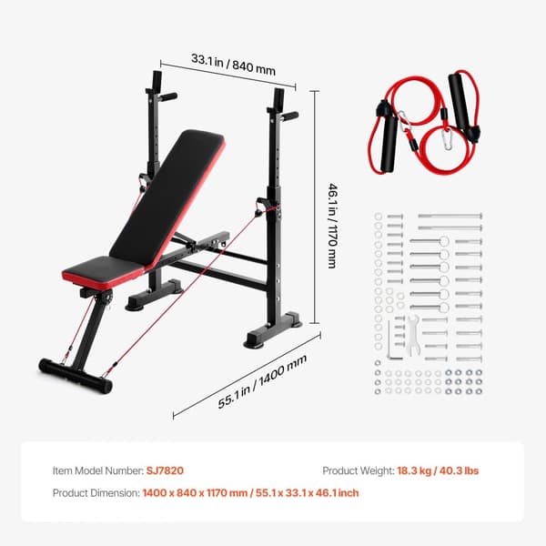 Sit Up Bænk, Justerbar Hjemmegymnastik Vægtbænk, Sammenfoldelig, Styrketræning, Pladsbesparende Design