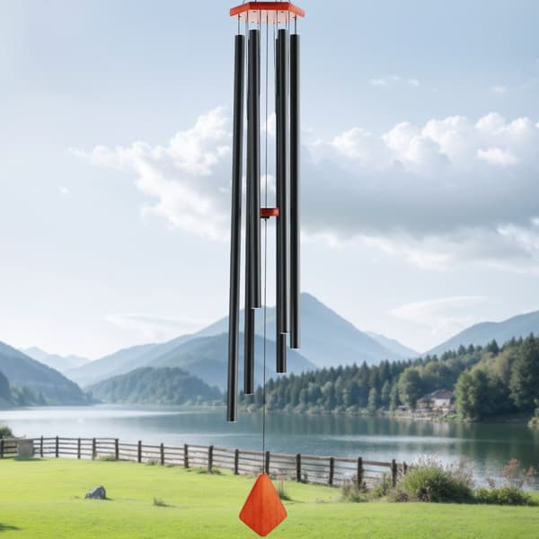 Vindspel för utomhus, 1524 mm Aluminium, Memorial Djupt Tonljud Vindspel, Minneseffekt, Slitstarkt Material