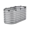 Miniatyrbillede 10 af 11: Metal Hævet Haveseng, 4x2x2 Fod, Galvaniseret Plantekasse, Holdbar, Velegnet til Udendørs Brug, Sølvfinish