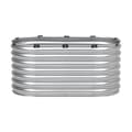 Miniatyrbillede 11 af 11: Metal Hævet Haveseng, 4x2x2 Fod, Galvaniseret Plantekasse, Holdbar, Velegnet til Udendørs Brug, Sølvfinish