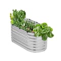 Miniatyrbillede 1 af 11: Metal Hævet Haveseng, 4x2x2 Fod, Galvaniseret Plantekasse, Holdbar, Velegnet til Udendørs Brug, Sølvfinish