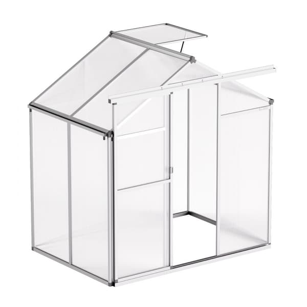 Polykarbonatväxthus 6x4 Ft, Utomhus Walk-in Växthus, För Trädgårdsanvändning