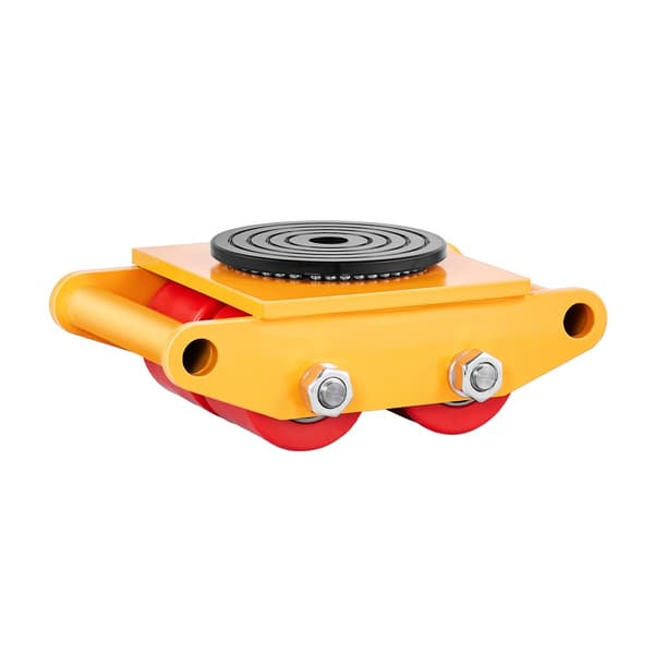 Maskine Skate 13228 lbs, 6T Maskine Skate Dolly, Håndtag, 360° Rotation, Heavy Duty, Let at flytte