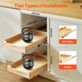 Miniatyrbillede 5 af 11: Utrækbar Skab Organizer, Blødt Lukke, Træskuffe 14B x 21D, pladsbesparende, nem installation, moderne design