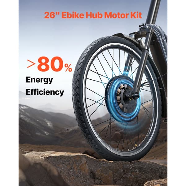 1000W Elcykelkonverteringskit, 48V 26 Framhjulsmotor, Passar Elcykelnav