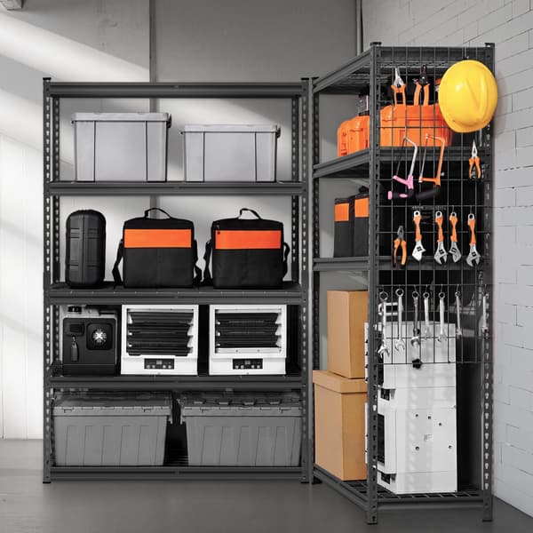 Opbevaringshylder 5 Etagers, Justerbar Heavy Duty, 2500 lbs kapacitet, robust garagehylde til maksimal pladsudnyttelse