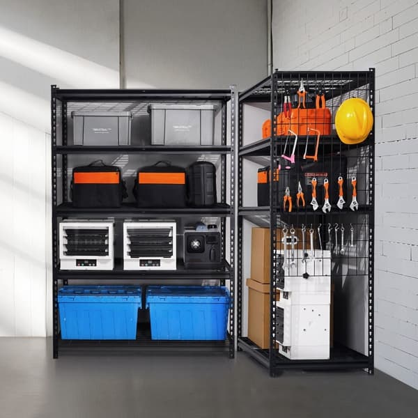 Opbevaringshylder 5 Etager, Justerbar Heavy Duty Garagereol, 3000 lbs kapacitet, robust konstruktion, nem montering