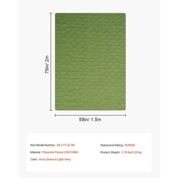 Retkipeitto 82 x 55, Lämmin Stadionpeite, 330GSM, Erityisesti Ulkoiluun
