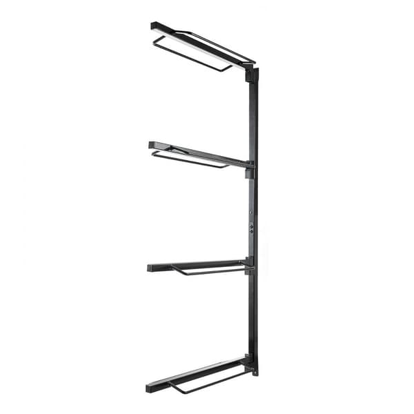 Vægmonteret sadelholder, 4 niveauer, Western & engelsk hest, pladsbesparende, robust design, nem installation
