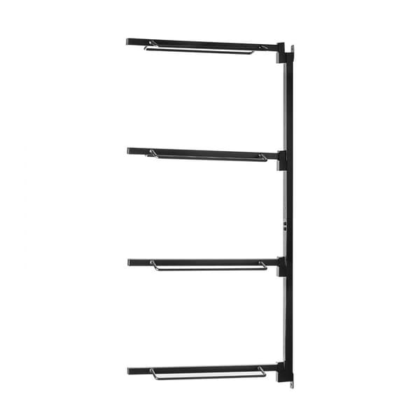 Vægmonteret sadelholder, 4 niveauer, Western & engelsk hest, pladsbesparende, robust design, nem installation