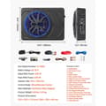 Miniatyrbild 7 av 11: 10 Bilsubwoofer för Undersäte, 440W, Blått Ambientljus, Högeffektivt Subwoofersystem