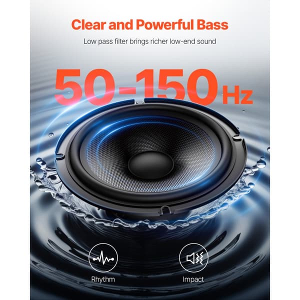 400 W Under Sædet Bil-Subwoofer, Slank Design, Effektivt Bil/Lastbil Subwoofer-System, Kompakt Størrelse, Dyb Basrespons