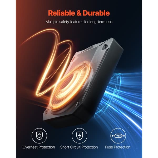 400 W Under Sædet Bil-Subwoofer, Slank Design, Effektivt Bil/Lastbil Subwoofer-System, Kompakt Størrelse, Dyb Basrespons