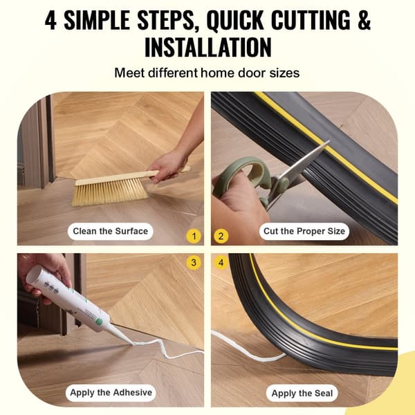Garageportströskel, tätningslist 10 FT Universal, Botten Vattentät PVC