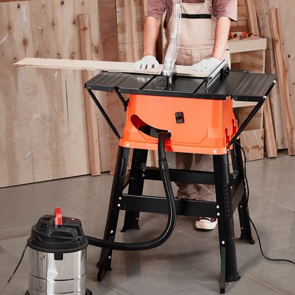 Bordssåg med Stativ, 1800W Portabel Kompakt, 254mm Sågblad OD, 200mm Max Skärkapacitet, 4800rpm Skärhastighet, 24-Tands Sågblad