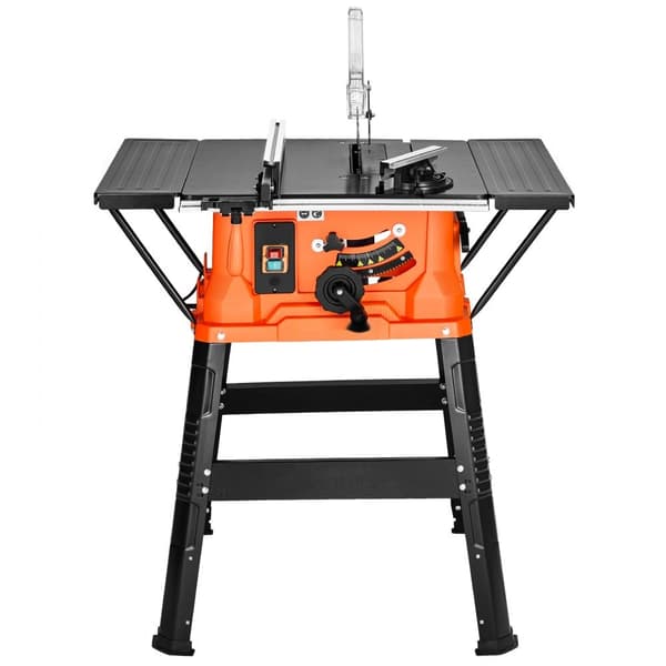 Bordssåg med Stativ, 1800W Portabel Kompakt, 254mm Sågblad OD, 200mm Max Skärkapacitet, 4800rpm Skärhastighet, 24-Tands Sågblad
