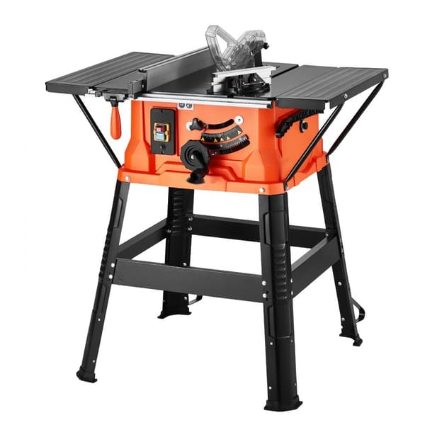 Bordssåg med Stativ, 1800W Portabel Kompakt, 254mm Sågblad OD, 200mm Max Skärkapacitet, 4800rpm Skärhastighet, 24-Tands Sågblad