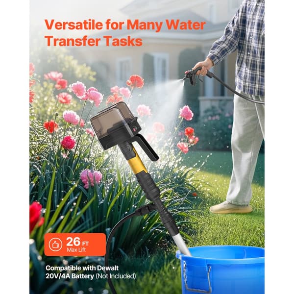 Dewalt Johdoton Vedensiirtopumppu, 20 V MAX -akku, Vain Työkalu
