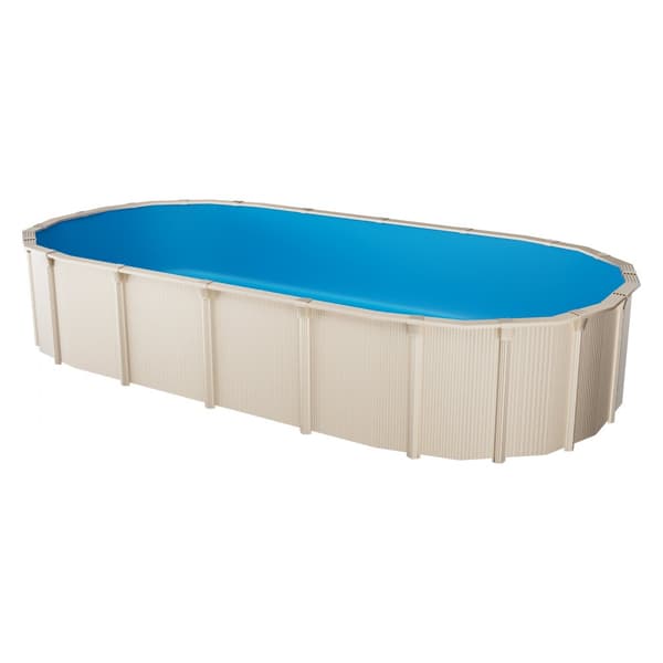 Oval Pool Liner 24 x 12,3 ft, Overlap Style Pool Liner 52in, Med Høj Væghøjde