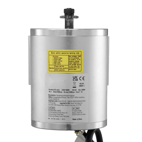 1800W borstlös DC-motorsats, 48V Elektrisk, uppgraderad hastighetsregulator