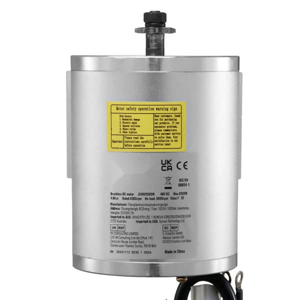 2000W Elektriske Børsteløse DC-Motorsæt, 48V 4300rpm Motor, Hastighedskontroller