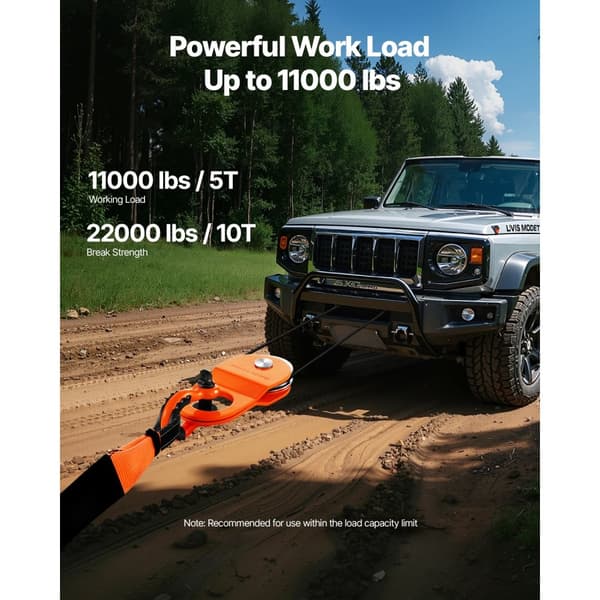 10 tons Återvinningsvinsch Snatch Block, Off Road ATV UTV, 22 000 lbs Kapacitet