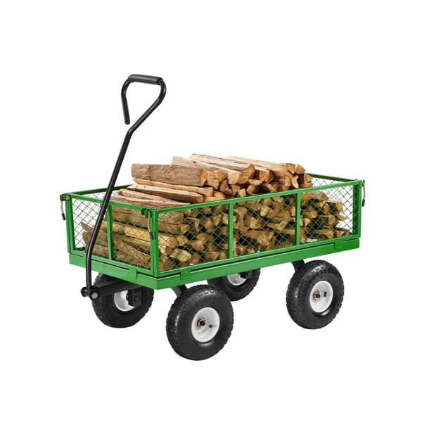 Stål Havevogn, 900lbs Kapacitet, Heavy Duty Vogn, 10in Dæk, Robust Konstruktion
