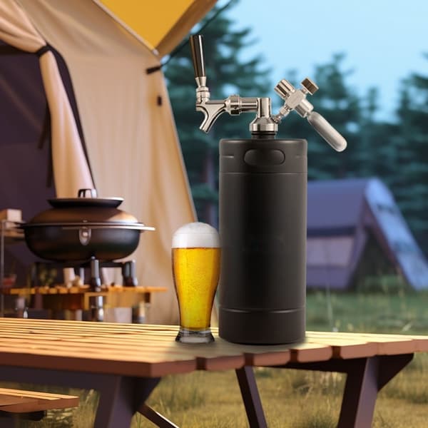 Mini Trycksatt Growler, 128Oz 4L Fatöl, Hem bryggning, Svart ölfat