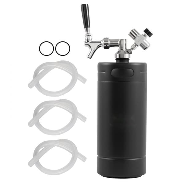Mini Trycksatt Growler, 128Oz 4L Fatöl, Hem bryggning, Svart ölfat