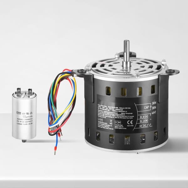 Ovnblæsermotor 1/2HK, 220V, 2,6A, 1300RPM, 3 hastigheder, 15μF/450V kondensator, høj effektivitet, slidstærk konstruktion