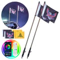 Miniatyrbillede 1 af 11: LED Piskelys 2 STK 3FT RGB Antenne Lys, Fjernbetjening, App-styret, perfekt til ATV, UTV og RZR