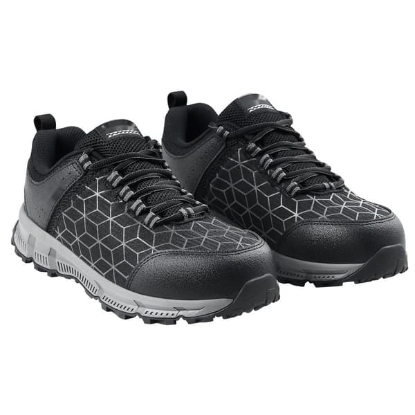 Stål-tå Sko til Mænd, US Størrelse 13, Atletisk Arbejdssko, Bred Pasform, Komfortable Sneakers, Sort