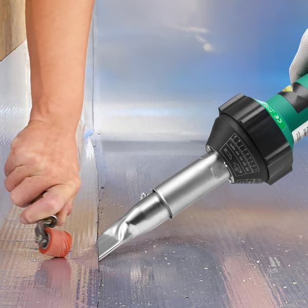 Varmluft Plastsvejser 1600W, PVC TPO Vinyl varmepistol, med 4 tilbehør, effektiv og brugervenlig varmepistol