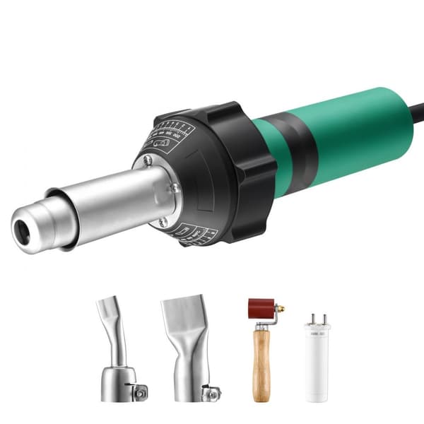 Varmluft Plastsvejser 1600W, PVC TPO Vinyl varmepistol, med 4 tilbehør, effektiv og brugervenlig varmepistol