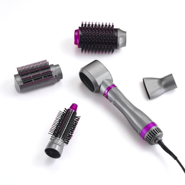 Hårtorkborste 5-i-1, Hot Hair Styler, Uppgraderad med negativ jon, perfekt för lockar